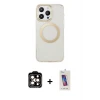 ieg™ iPhone 14 Pro Max Kılıf Pusula Form - Siyah Joko 5D Cam + PVD Metal Kamera Lens - TU