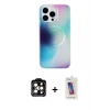 ieg™ iPhone 14 Pro Max Kılıf Pusula Form - Siyah Joko 5D Cam + PVD Metal Kamera Lens - TU