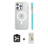 ieg™ iPhone 14 Pro Max Kılıf Pusula Minimal Koleksiyonu - Siyah Mat Seramik Nano Ekran Koruyucu + PVD Metal Kamera Lens - TU