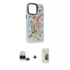 ieg™ iPhone 14 Pro Max Kılıf Siluet Çizgi Koleksiyonu - Siyah 6D Mat Seramik Hayalet Nano Ekran Koruyucu + Bilvis Titan Kamera Lens - GS