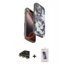 ieg™ iPhone 14 Pro Max Kılıf Siluet Doku - Siyah Joko 5D Cam + Raze Metal Kamera Lens - GD