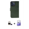 ieg™ iPhone 14 Pro Max Kılıf Siluet Işık Serisi - Siyah Bilvis 5in1 5D Magic Hayalet Cam Ekran Koruyucu + Bilvis Titan Kamera Lens - SH