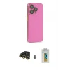ieg™ iPhone 14 Pro Max Kılıf Siluet Minimal Özel Seri - Siyah Polymer Nano Ekran Koruyucu + Raze Metal Kamera Lens - GD