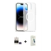 ieg™ iPhone 14 Pro Max Kılıf Siluet Minimal Prime - Şeffaf Pasifik Cam Ekran Koruyucu + Bilvis Titan Kamera Lens - GS