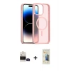 ieg™ iPhone 14 Pro Max Kılıf Siluet Minimal Prime - Siyah 6D Mat Seramik Hayalet Nano Ekran Koruyucu + Bilvis Titan Kamera Lens - SH