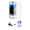 ieg™ iPhone 14 Pro Max Kılıf Siluet Minimal Prime - Siyah Bilvis 5in1 3D Magic Cam Ekran Koruyucu + Bilvis Titan Kamera Lens - SH