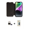 ieg™ iPhone 14 Pro Max Kılıf Siluet Minimal Serisi - Siyah 6D Mat Seramik Hayalet Nano Ekran Koruyucu + Bilvis Titan Kamera Lens - GS