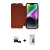 ieg™ iPhone 14 Pro Max Kılıf Siluet Minimal Serisi - Siyah 6D Mat Seramik Hayalet Nano Ekran Koruyucu + Bilvis Titan Kamera Lens - GS