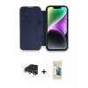 ieg™ iPhone 14 Pro Max Kılıf Siluet Minimal Serisi - Siyah 6D Mat Seramik Hayalet Nano Ekran Koruyucu + Raze Metal Kamera Lens - GS