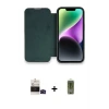 ieg™ iPhone 14 Pro Max Kılıf Siluet Minimal Serisi - Siyah Joko Magic 5D Hayalet Cam + Bilvis Titan Kamera Lens - SH
