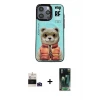 ieg™ iPhone 14 Pro Max Kılıf Siluet Modern Özel Seri - Siyah 360 Mat Full Body Arka Koruyucu + Bilvis Titan Kamera Lens - DNMR