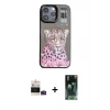 ieg™ iPhone 14 Pro Max Kılıf Siluet Modern Özel Seri - Siyah 360 Mat Full Body Arka Koruyucu + Bilvis Titan Kamera Lens - DNMR