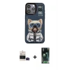 ieg™ iPhone 14 Pro Max Kılıf Siluet Modern Özel Seri - Siyah 360 Mat Full Body Arka Koruyucu + Bilvis Titan Kamera Lens - SH