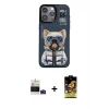 ieg™ iPhone 14 Pro Max Kılıf Siluet Modern Özel Seri - Siyah Buffer Cam Ekran Koruyucu + Bilvis Titan Kamera Lens - DNMR