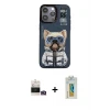 ieg™ iPhone 14 Pro Max Kılıf Siluet Modern Özel Seri - Siyah Polymer Nano Ekran Koruyucu + Bilvis Titan Kamera Lens - GD