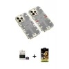 ieg™ iPhone 14 Pro Max Kılıf Ufuk Doku Prime - Siyah Buffer Cam Ekran Koruyucu + Bilvis Titan Kamera Lens - GD