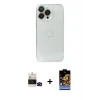 ieg™ iPhone 14 Pro Max Kılıf Ufuk Minimal Özel Seri - Siyah Buffer Hayalet Cam Ekran Koruyucu + Bilvis Titan Kamera Lens - SH