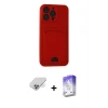 ieg™ iPhone 14 Pro Max Kılıf Vadi Çizgi Prime - Siyah Bilvis 5in1 3D Magic Cam Ekran Koruyucu + Band Metal Kamera Lens - GD
