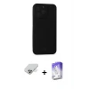 ieg™ iPhone 14 Pro Max Kılıf Vadi Çizgi Prime - Siyah Bilvis 5in1 3D Magic Cam Ekran Koruyucu + Band Metal Kamera Lens - GD