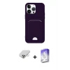 ieg™ iPhone 14 Pro Max Kılıf Vadi Çizgi Prime - Siyah Bilvis 5in1 3D Magic Cam Ekran Koruyucu + Band Metal Kamera Lens - GD