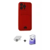ieg™ iPhone 14 Pro Max Kılıf Vadi Çizgi Prime - Siyah Bilvis 5in1 5D Magic Hayalet Cam Ekran Koruyucu + Band Metal Kamera Lens - GD