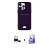 ieg™ iPhone 14 Pro Max Kılıf Vadi Çizgi Prime - Siyah Bilvis 5in1 5D Magic Hayalet Cam Ekran Koruyucu + Bilvis Titan Kamera Lens - SH