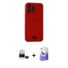 ieg™ iPhone 14 Pro Max Kılıf Vadi Çizgi Prime - Siyah Bilvis 5in1 5D Magic Hayalet Cam Ekran Koruyucu + Bilvis Titan Kamera Lens - SH