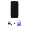 ieg™ iPhone 14 Pro Max Kılıf Vadi Çizgi Prime - Siyah Bilvis 5in1 5D Magic Hayalet Cam Ekran Koruyucu + Bilvis Titan Kamera Lens - SH