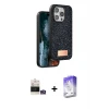 ieg™ iPhone 14 Pro Max Kılıf Vadi Klasik Serisi - Siyah Bilvis 5in1 3D Magic Cam Ekran Koruyucu + Bilvis Titan Kamera Lens - GS