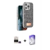 ieg™ iPhone 14 Pro Max Kılıf Vadi Klasik Serisi - Siyah Bilvis 5in1 3D Magic Cam Ekran Koruyucu + Bilvis Titan Kamera Lens - GS