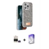 ieg™ iPhone 14 Pro Max Kılıf Vadi Klasik Serisi - Siyah Bilvis 5in1 3D Magic Cam Ekran Koruyucu + Bilvis Titan Kamera Lens - GS