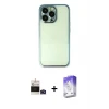 ieg™ iPhone 14 Pro Max Kılıf Vadi Minimal - Siyah Bilvis 5in1 3D Magic Cam Ekran Koruyucu + Bilvis Titan Kamera Lens - DNMR