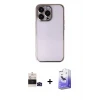 ieg™ iPhone 14 Pro Max Kılıf Vadi Minimal - Siyah Bilvis 5in1 5D Magic Hayalet Cam Ekran Koruyucu + Bilvis Titan Kamera Lens - SH