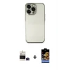 ieg™ iPhone 14 Pro Max Kılıf Vadi Minimal - Siyah Buffer Hayalet Cam Ekran Koruyucu + Bilvis Titan Kamera Lens - DNMR