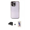 ieg™ iPhone 14 Pro Max Kılıf Vadi Minimal - Siyah Joko 5D Cam + Raze Metal Kamera Lens - GS