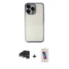ieg™ iPhone 14 Pro Max Kılıf Vadi Minimal - Siyah Joko 5D Cam + Raze Metal Kamera Lens - GS