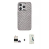 ieg™ iPhone 14 Pro Max Kılıf Vadi Özel Seri - Şeffaf Pasifik Cam Ekran Koruyucu + Bilvis Titan Kamera Lens - GD