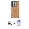 ieg™ iPhone 14 Pro Max Kılıf Vadi Özel Seri - Siyah Bilvis 5in1 3D Magic Cam Ekran Koruyucu + Bilvis Titan Kamera Lens - GD