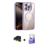 ieg™ iPhone 14 Pro Max Kılıf Yadigar Asil Koleksiyonu - Siyah Bilvis 5in1 5D Magic Hayalet Cam Ekran Koruyucu + Raze Metal Kamera Lens - GD