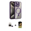 ieg™ iPhone 14 Pro Max Kılıf Yadigar Asil Koleksiyonu - Siyah Buffer Cam Ekran Koruyucu + Bilvis Titan Kamera Lens - GS