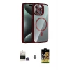ieg™ iPhone 14 Pro Max Kılıf Yadigar Asil Koleksiyonu - Siyah Buffer Cam Ekran Koruyucu + Bilvis Titan Kamera Lens - GS