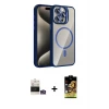 ieg™ iPhone 14 Pro Max Kılıf Yadigar Asil Koleksiyonu - Siyah Buffer Cam Ekran Koruyucu + Bilvis Titan Kamera Lens - GS