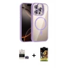 ieg™ iPhone 14 Pro Max Kılıf Yadigar Asil Koleksiyonu - Siyah Buffer Cam Ekran Koruyucu + Bilvis Titan Kamera Lens - GS