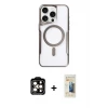 ieg™ iPhone 14 Pro Max Kılıf Yadigar Klasik Özel Seri - Siyah 6D Mat Seramik Hayalet Nano Ekran Koruyucu + PVD Metal Kamera Lens - TU