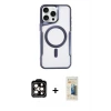 ieg™ iPhone 14 Pro Max Kılıf Yadigar Klasik Özel Seri - Siyah 6D Mat Seramik Hayalet Nano Ekran Koruyucu + PVD Metal Kamera Lens - TU