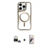 ieg™ iPhone 14 Pro Max Kılıf Yadigar Klasik Özel Seri - Siyah Bilvis 3D Mat Cam Ekran Koruyucu + Bilvis Titan Kamera Lens - GS