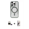ieg™ iPhone 14 Pro Max Kılıf Yadigar Klasik Özel Seri - Siyah Bilvis 3D Mat Cam Ekran Koruyucu + Bilvis Titan Kamera Lens - GS