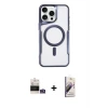 ieg™ iPhone 14 Pro Max Kılıf Yadigar Klasik Özel Seri - Siyah Bilvis 3D Mat Cam Ekran Koruyucu + Bilvis Titan Kamera Lens - GS