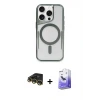 ieg™ iPhone 14 Pro Max Kılıf Yadigar Klasik Özel Seri - Siyah Bilvis 5in1 5D Magic Hayalet Cam Ekran Koruyucu + Raze Metal Kamera Lens - GD