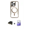 ieg™ iPhone 14 Pro Max Kılıf Yadigar Klasik Özel Seri - Siyah Bilvis 5in1 5D Magic Hayalet Cam Ekran Koruyucu + Raze Metal Kamera Lens - GD
